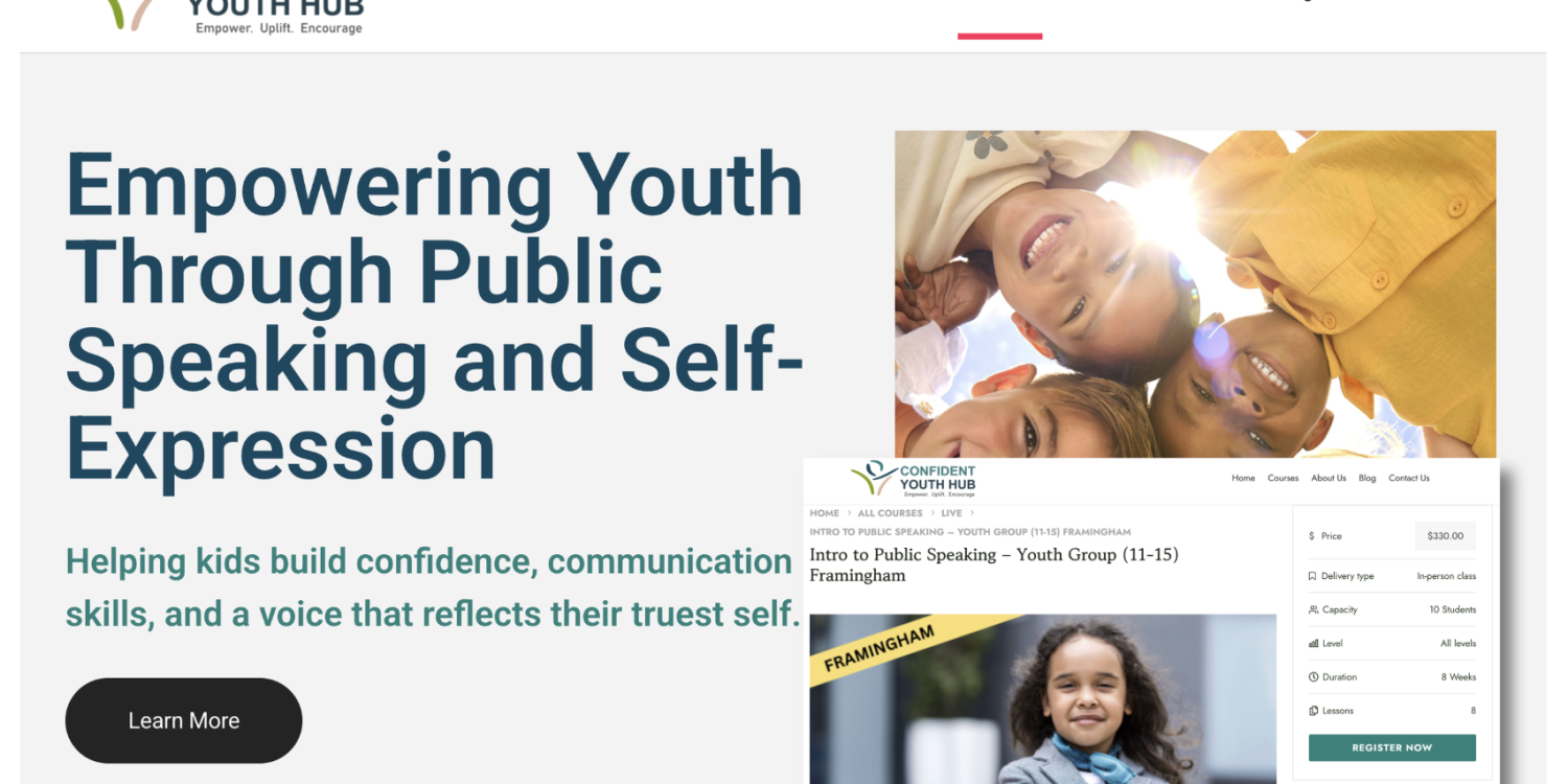confident-youth-hub-course-registration-website-design